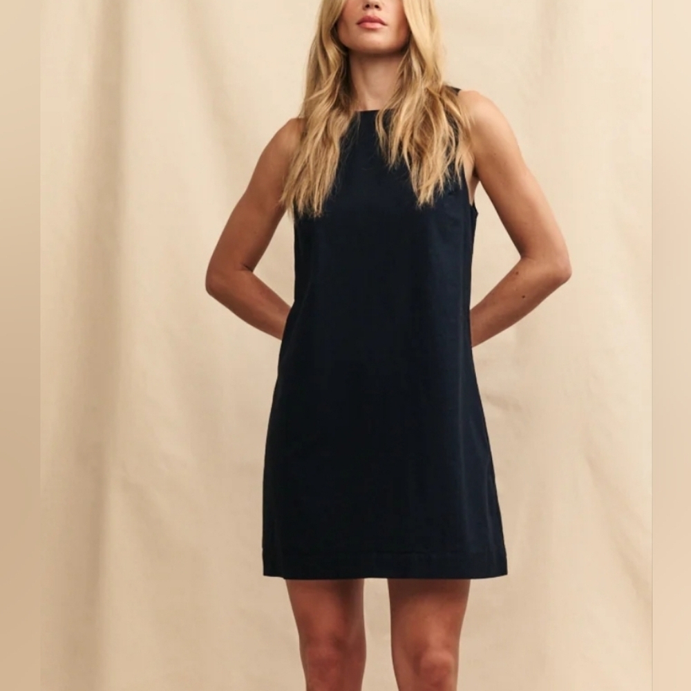 Tonet of Italy Midi Tank Charcoal black dress